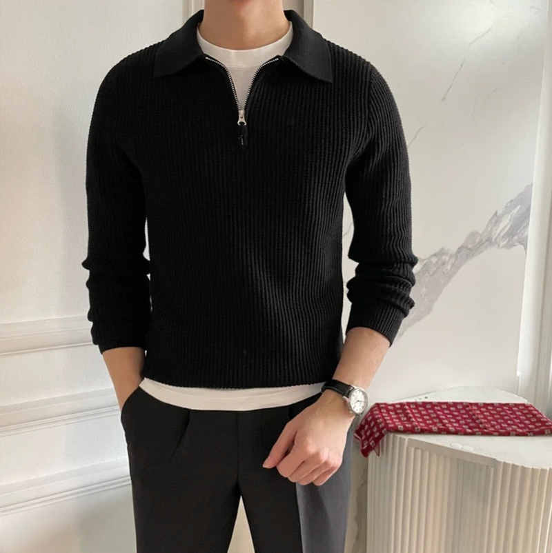 Quarter-Zip Knit Pullover