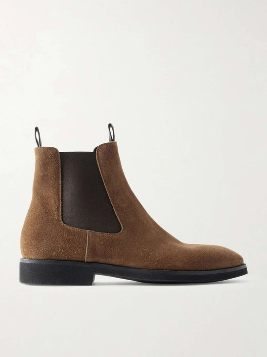 Men's Calf Suede Elastic Side Chelsea Boots