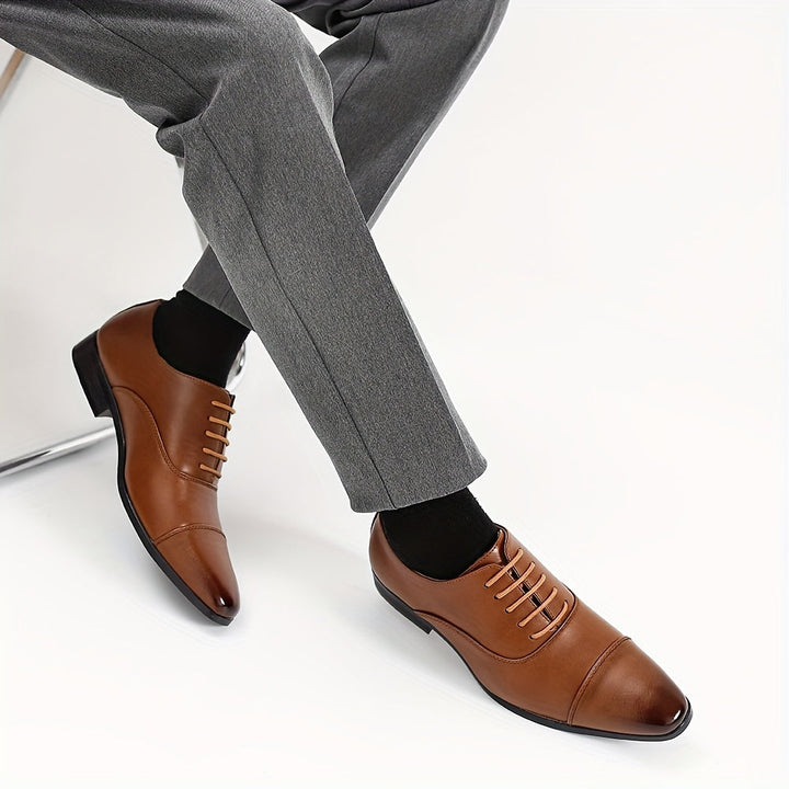 Classic Pointed-Toe Oxford Dress Shoes