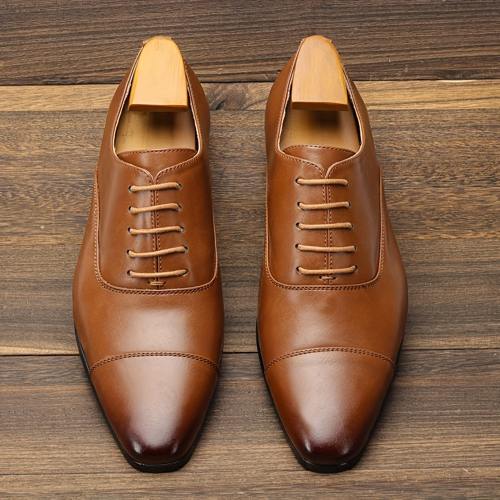 Classic Pointed-Toe Oxford Dress Shoes