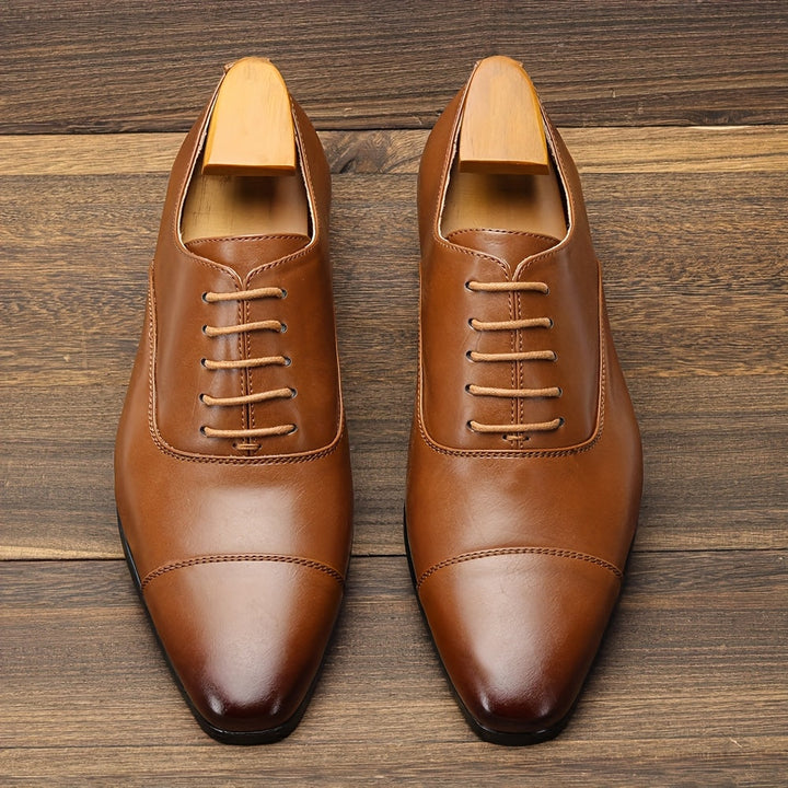 Classic Pointed-Toe Oxford Dress Shoes