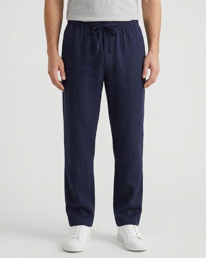 Tailored Pleated Linen Pants