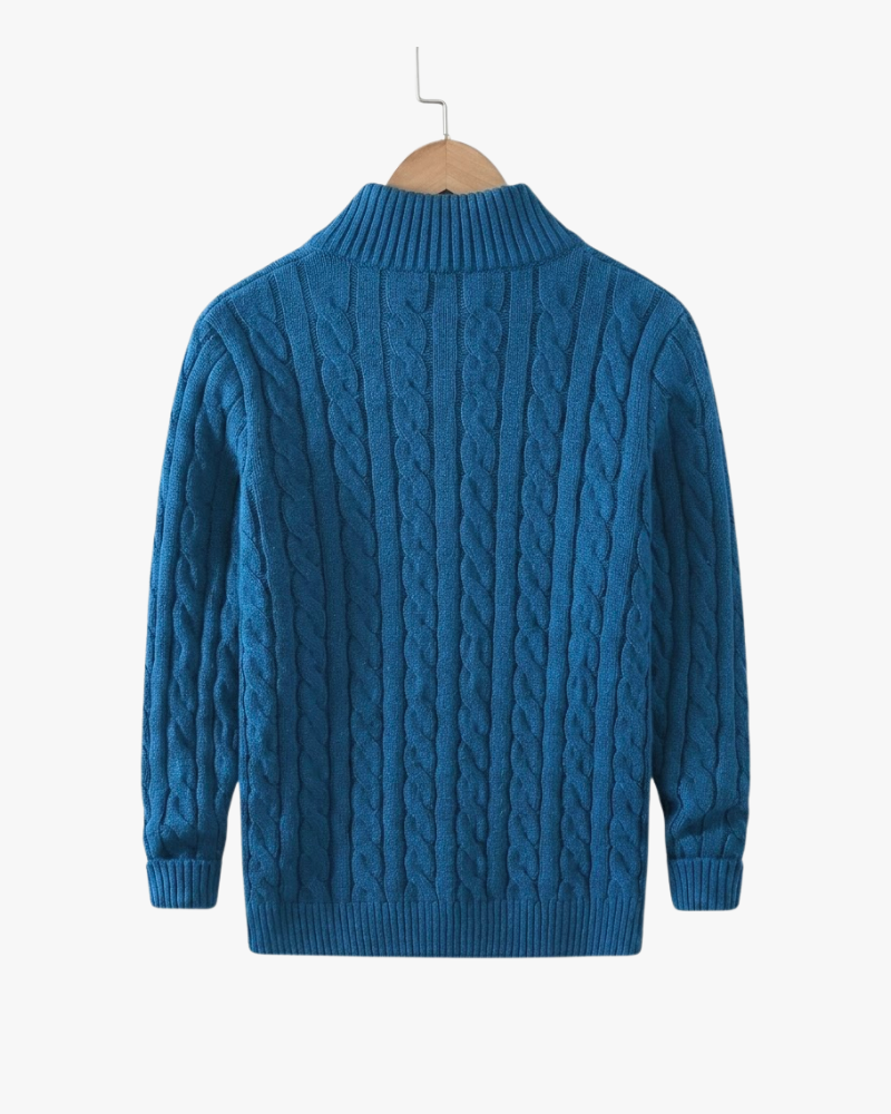 Cable Knit Quarter-Zip Sweater