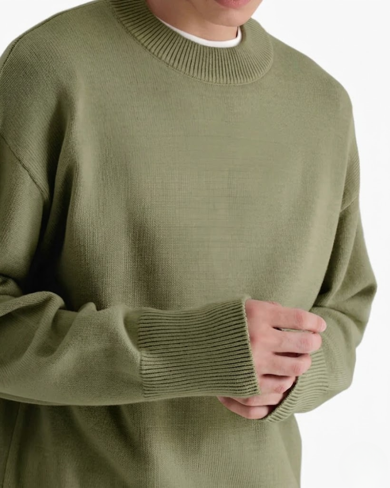 Harvey Premium Merino Mock Neck Sweater