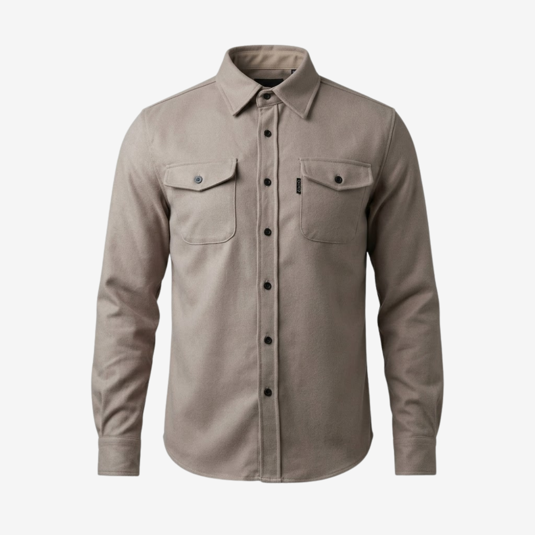 Classic Button-Up Overshirt with Chest Pockets