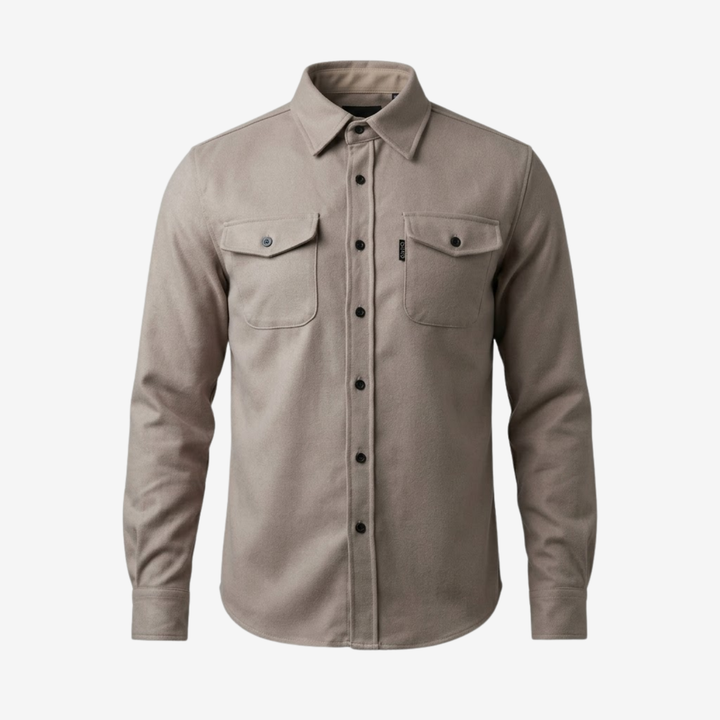 Classic Button-Up Overshirt with Chest Pockets