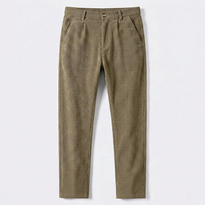 Pleated Corduroy Trousers