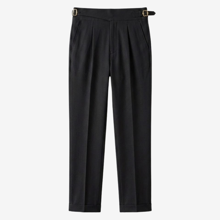 High-Rise Pleated Tailored Trousers