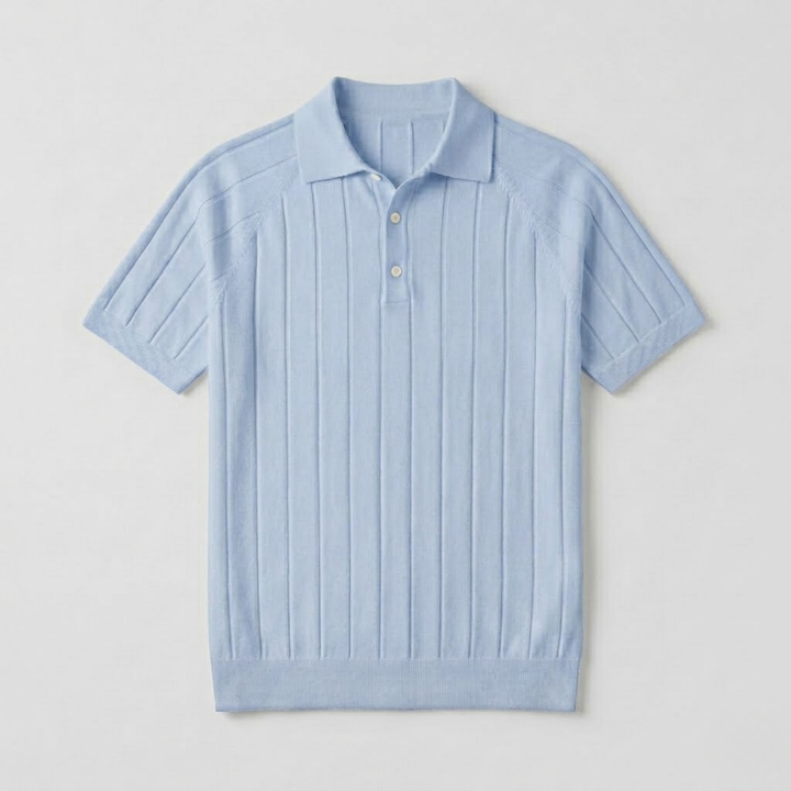 Massimo Premium Ribbed Knit Polo Shirt