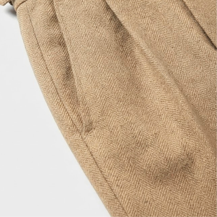 Classic Pleated Trousers with Side Adjusters