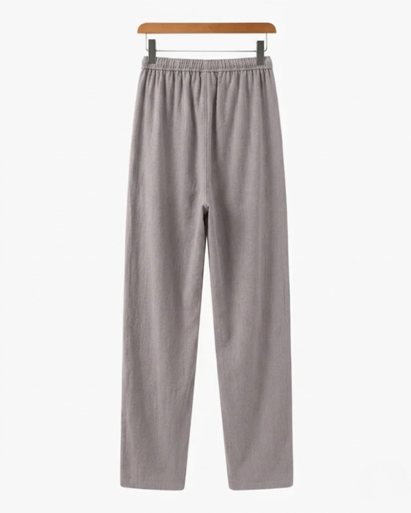 Tailored Pleated Linen Pants
