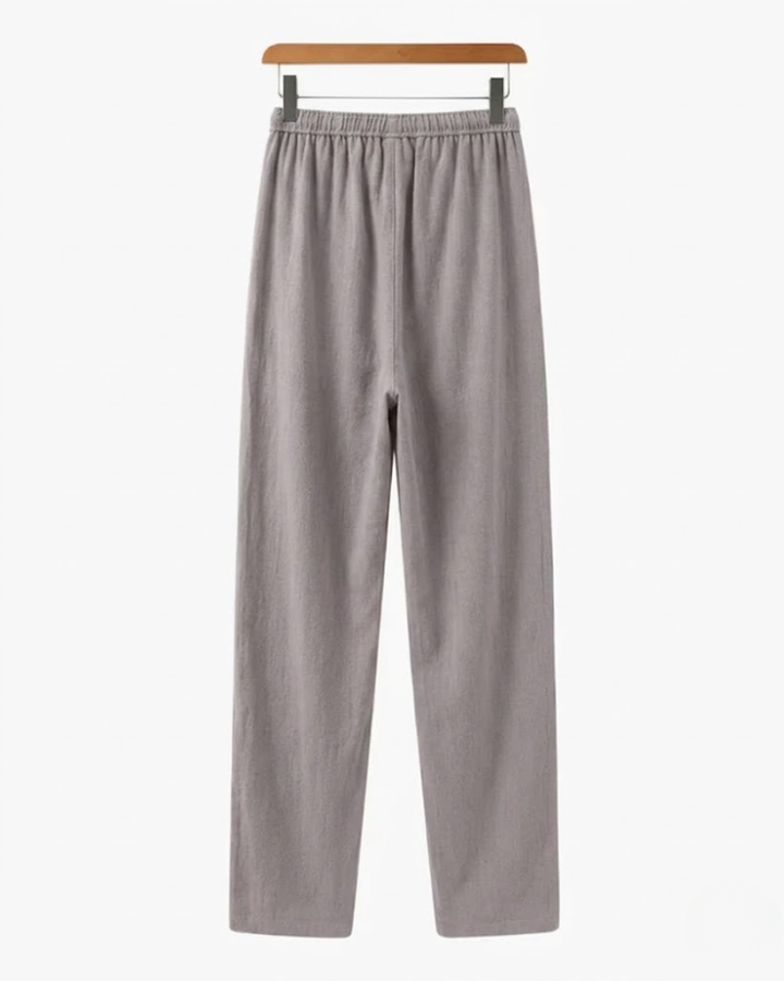 Tailored Pleated Linen Pants