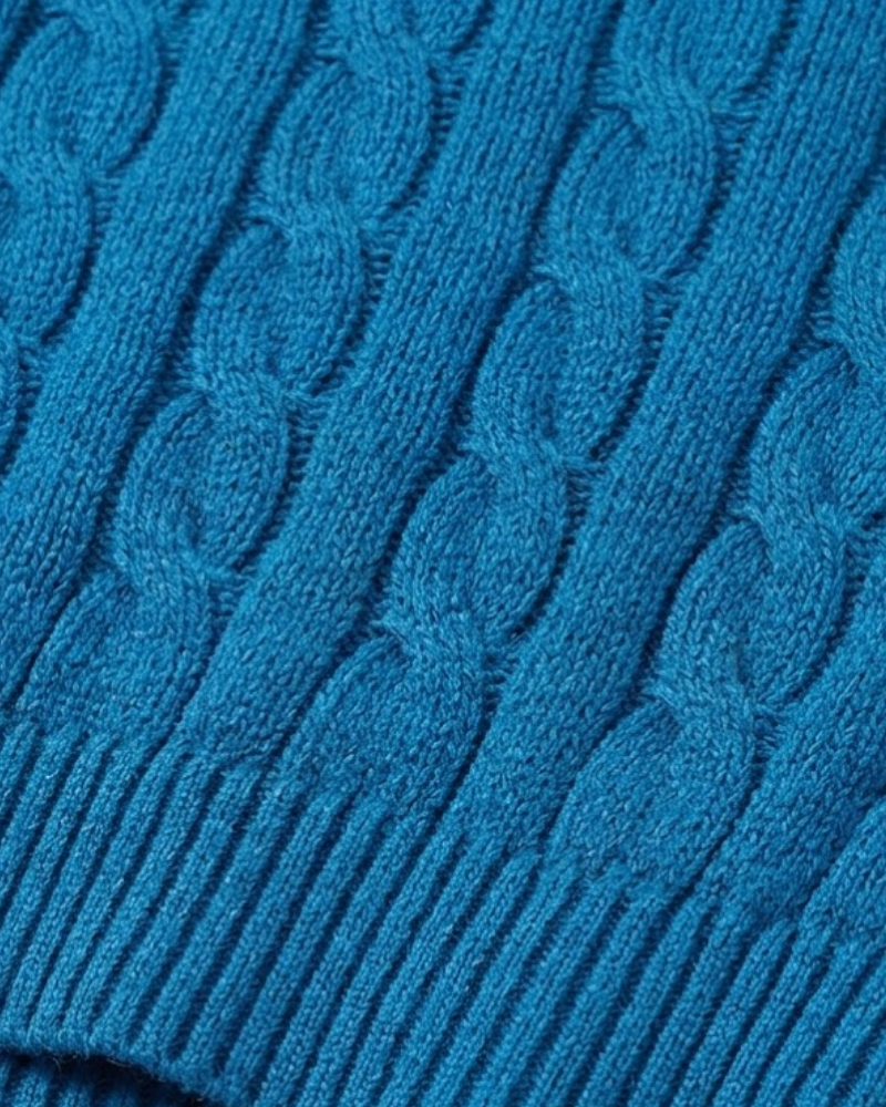 Cable Knit Quarter-Zip Sweater