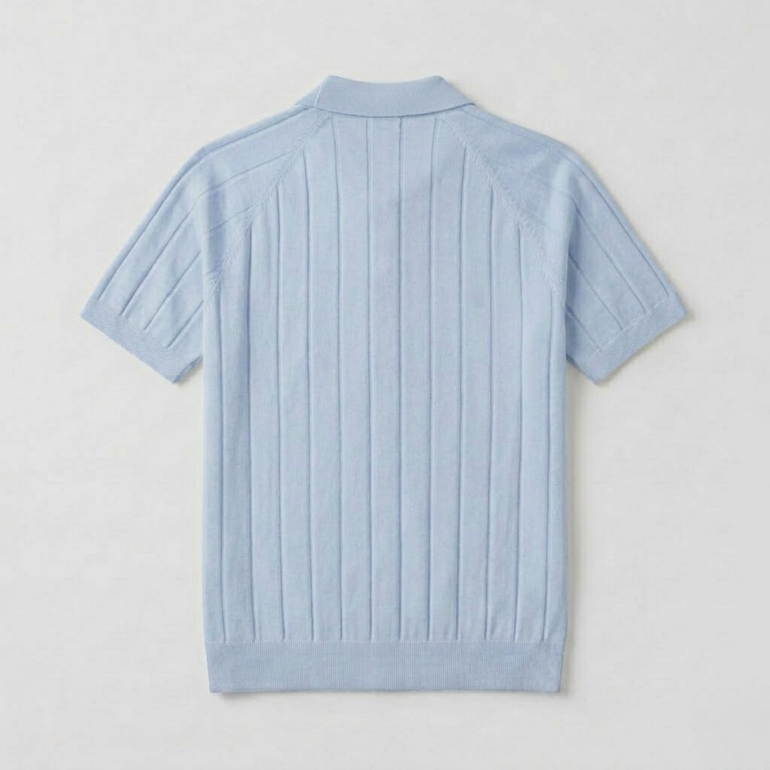 Massimo Premium Ribbed Knit Polo Shirt