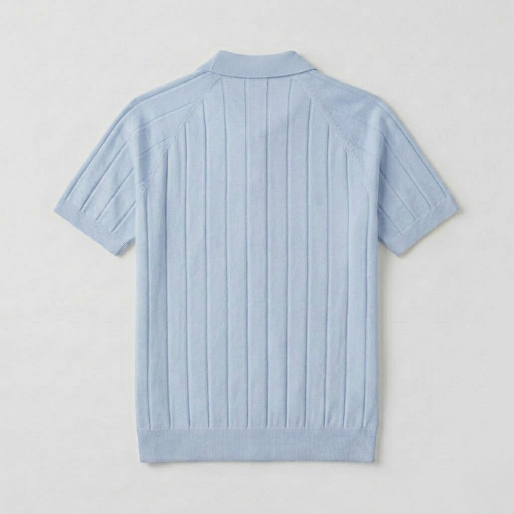 Massimo Premium Ribbed Knit Polo Shirt