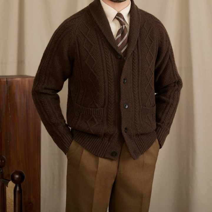 Dario Classic Cable-Knit Cardigan