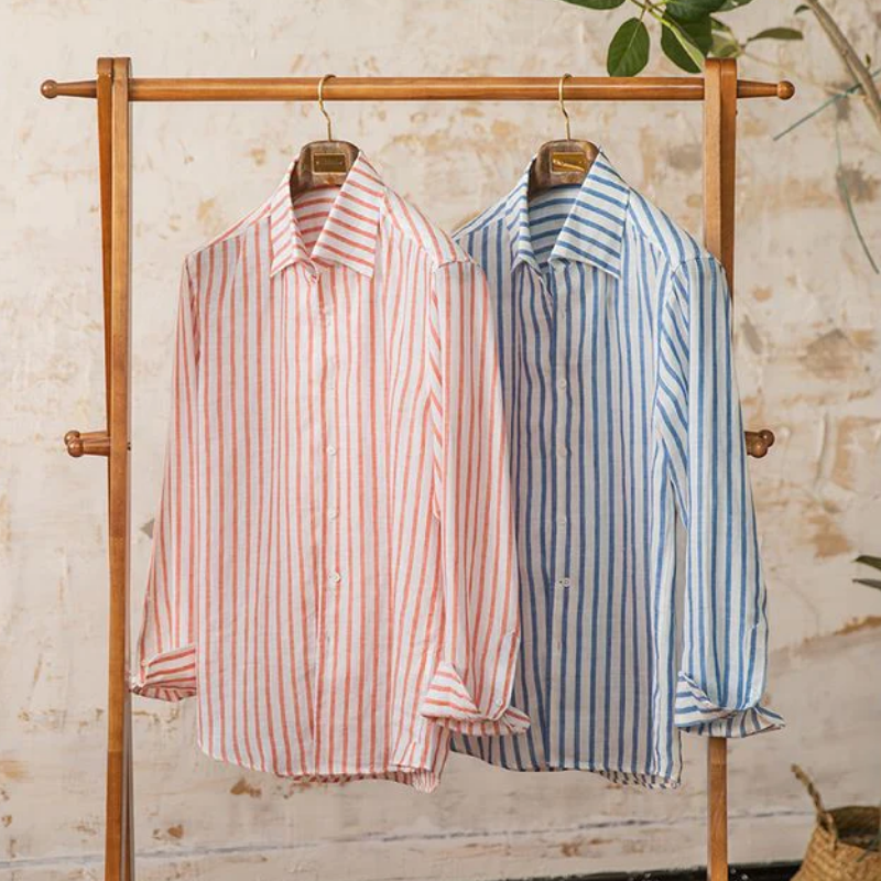Lorenzo Classic Striped Linen Shirt