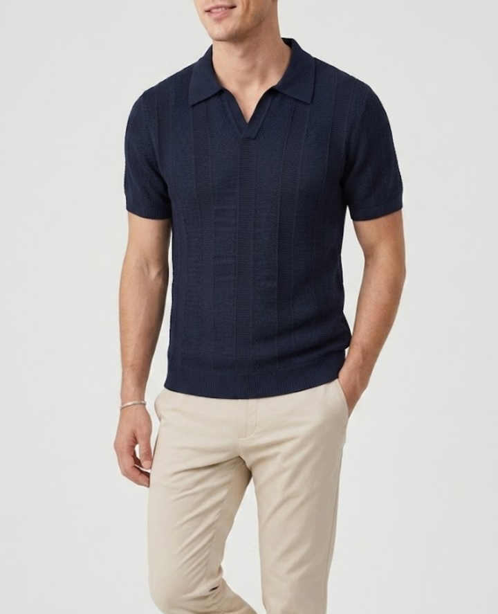 Breathable Stretch Mesh Polo Shirt
