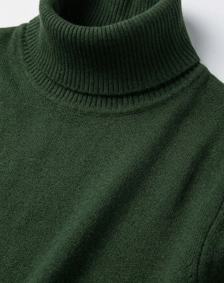 Slim Fit Turtleneck Knit Sweater