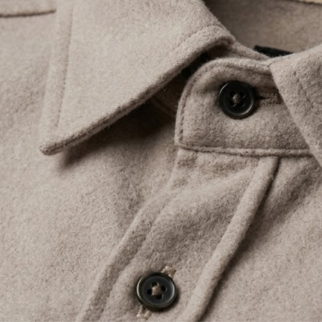 Classic Button-Up Overshirt with Chest Pockets