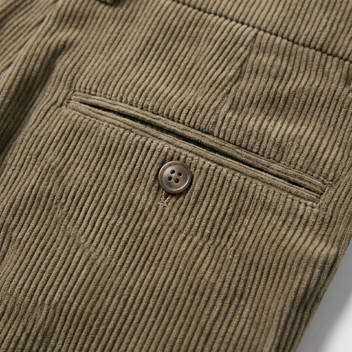 Pleated Corduroy Trousers