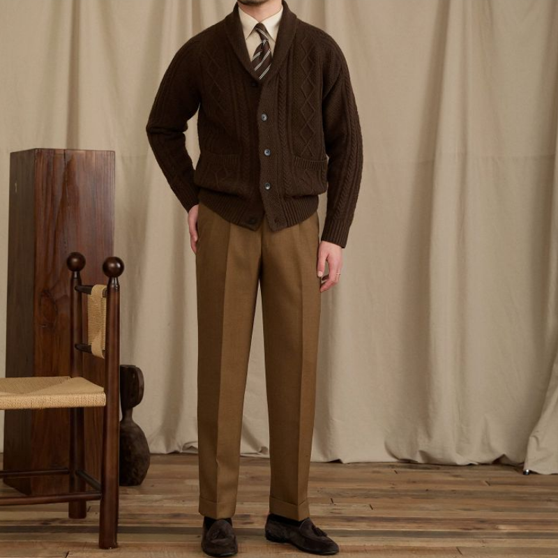 Dario Classic Cable-Knit Cardigan