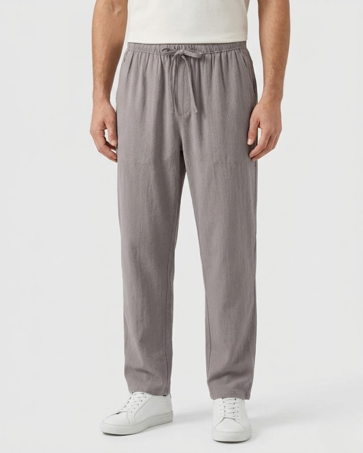 Tailored Pleated Linen Pants