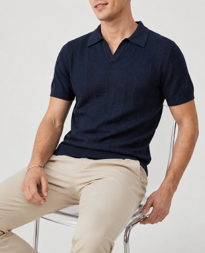 Breathable Stretch Mesh Polo Shirt