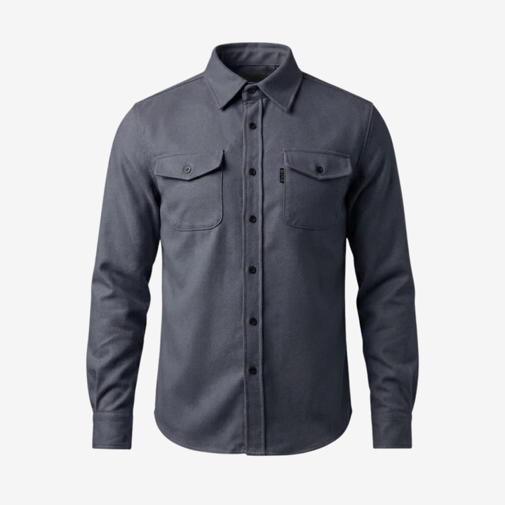 Classic Button-Up Overshirt with Chest Pockets