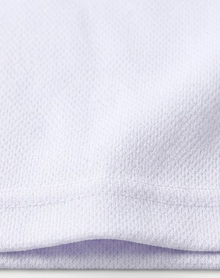 Stretch Knit Polo Shirt with Button Placket