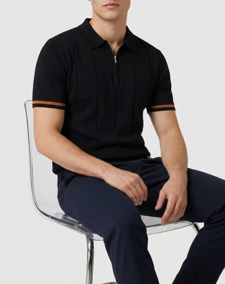 Quarter-Zip Polo Shirt