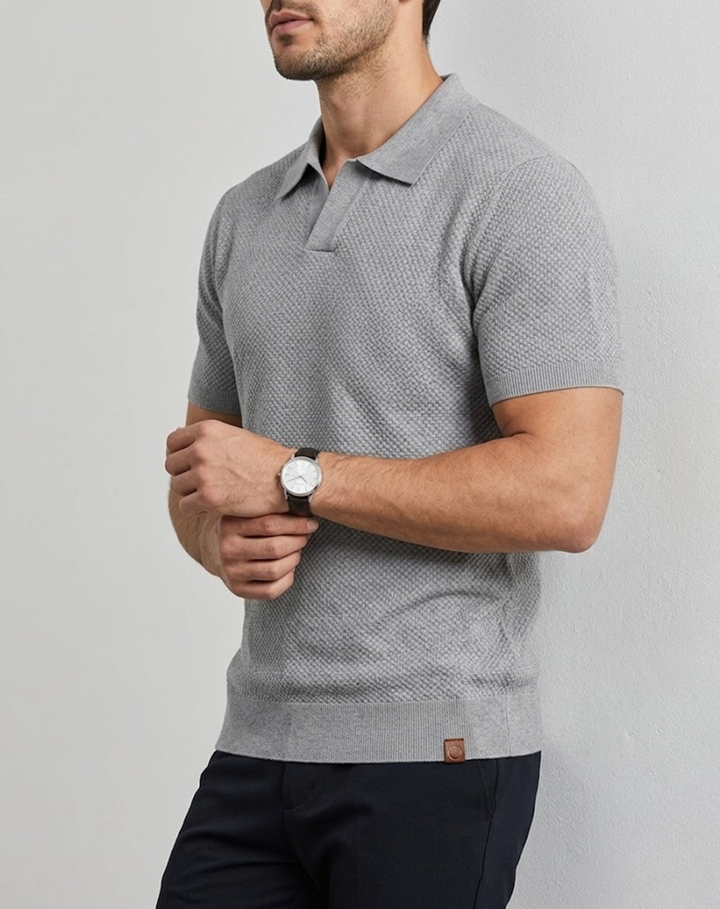 Textured Modern Fit Polo Shirt