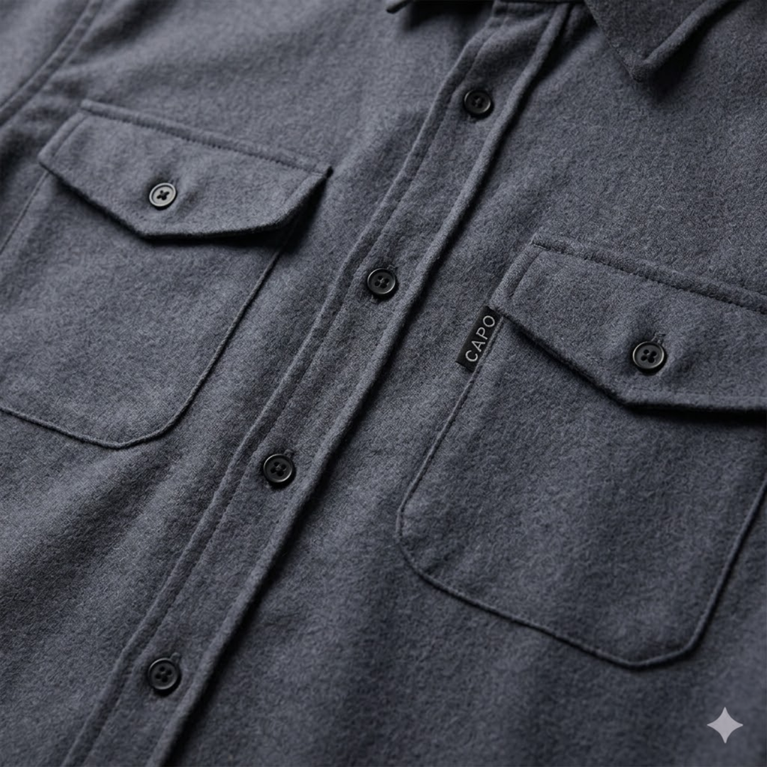 Classic Button-Up Overshirt with Chest Pockets