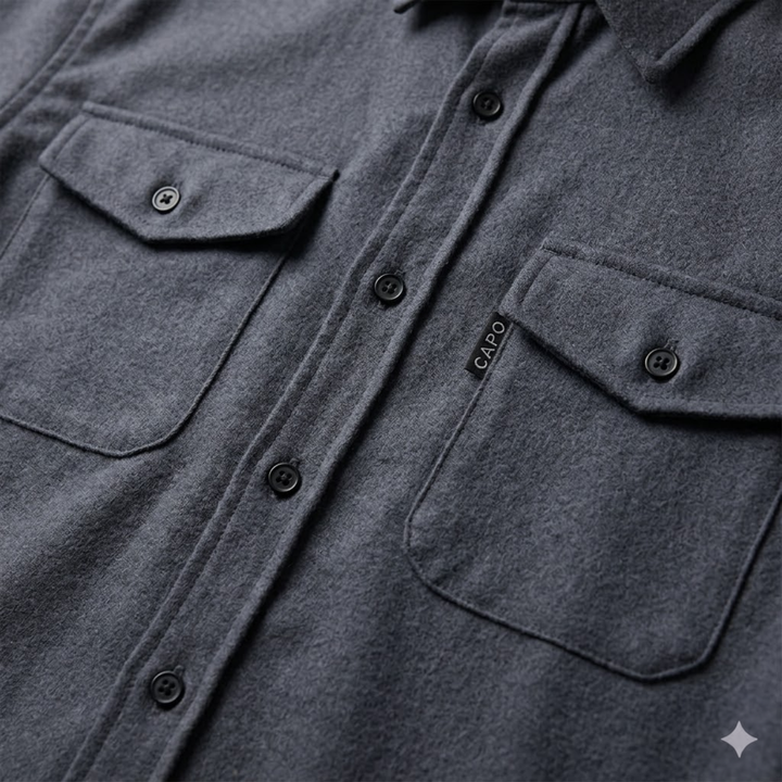 Classic Button-Up Overshirt with Chest Pockets