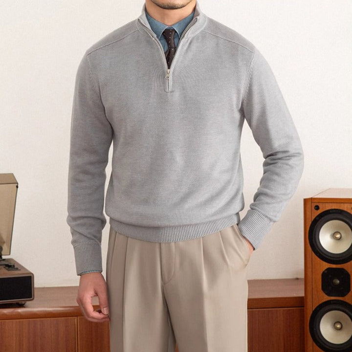 Claudio Stylish Half-Zip Pullover Jumper
