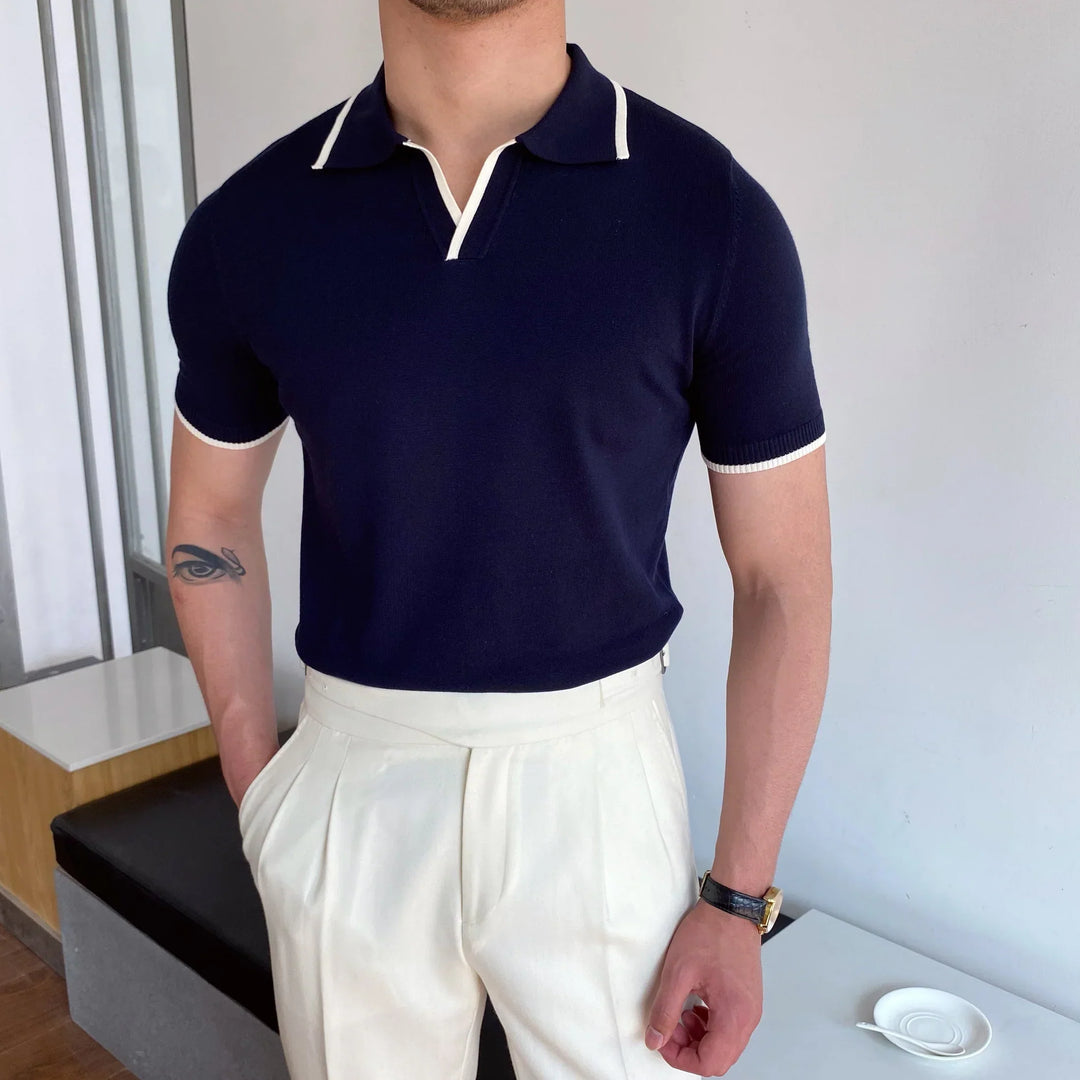 Slim Fit Knit Polo Shirt