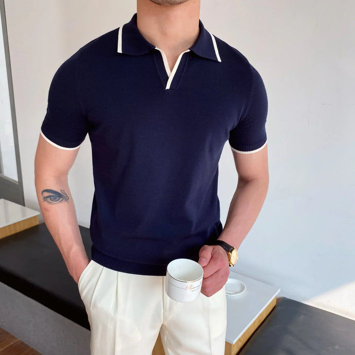 Slim Fit Knit Polo Shirt