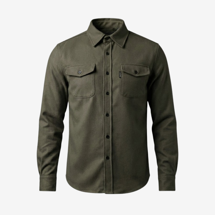 Classic Button-Up Overshirt with Chest Pockets