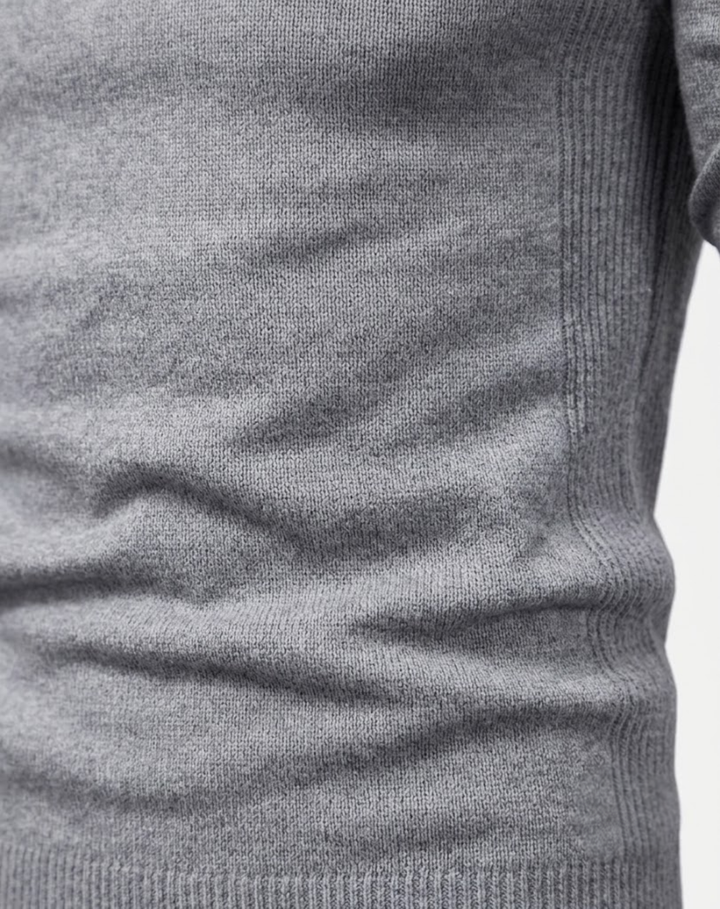 Slim Fit Turtleneck Knit Sweater