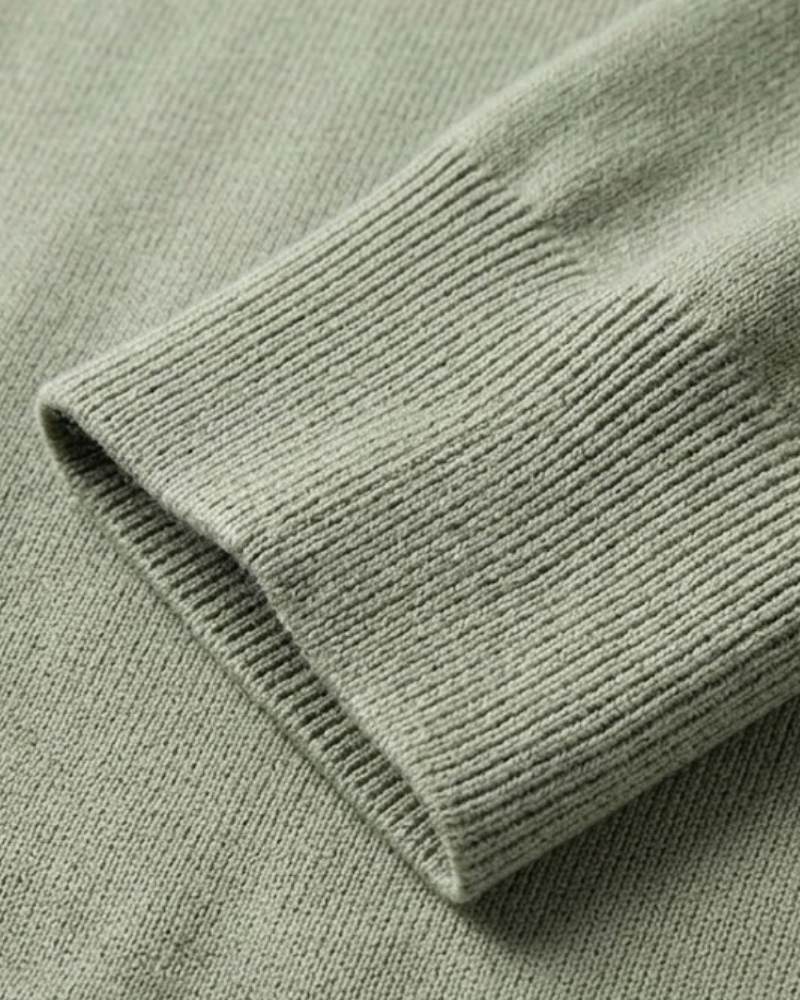 100% Wool Long Sleeve Polo Shirt