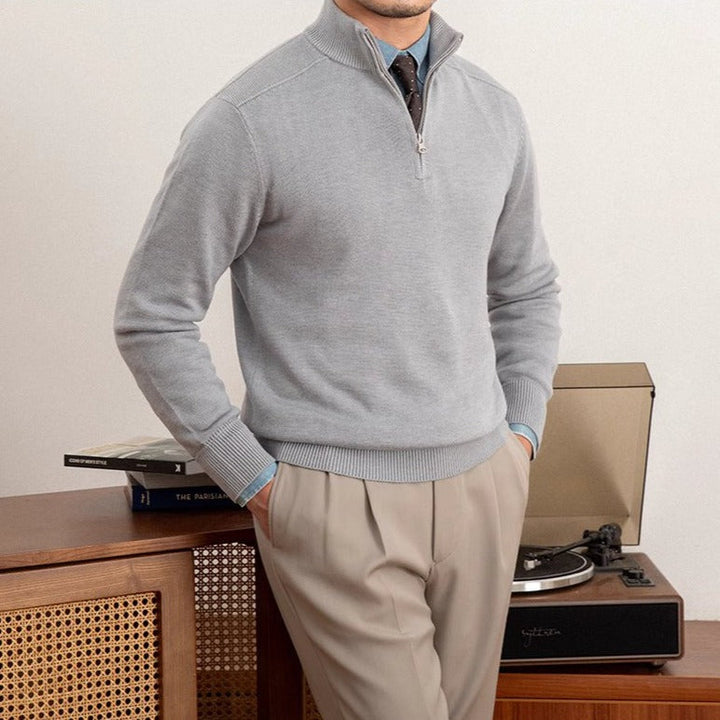 Claudio Stylish Half-Zip Pullover Jumper