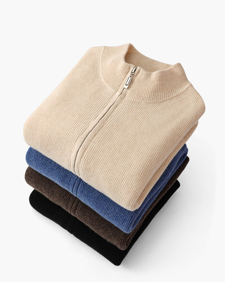 Bennett Premium Merino Wool Full-Zip Sweater