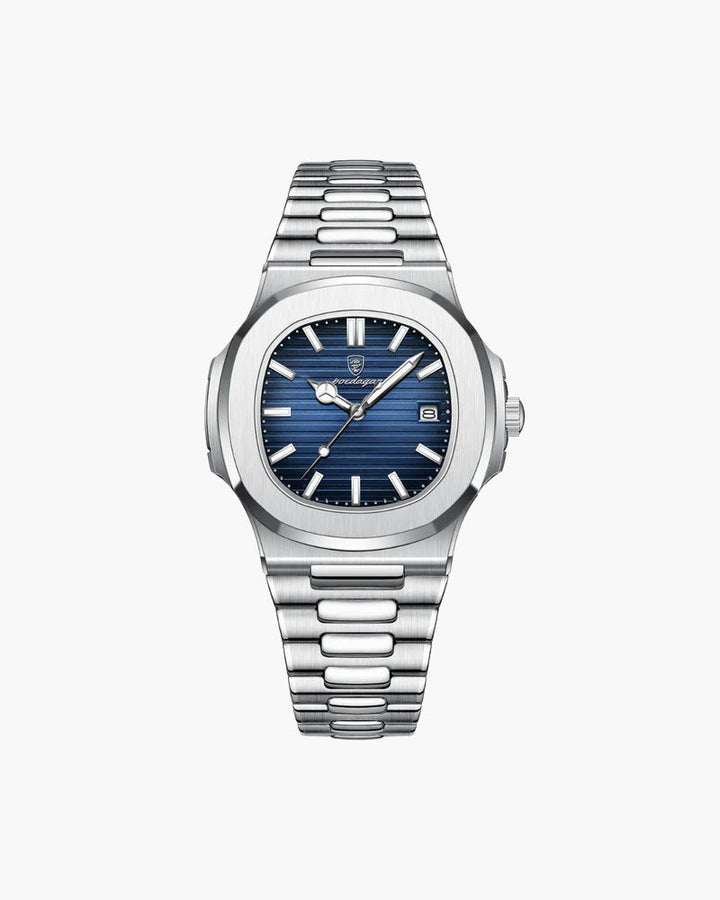 Geneva Classic Stainless Steel Water-Resistant Watch