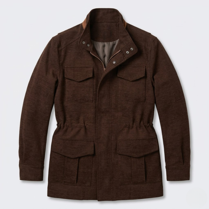 Stylish Suede Denim Jacket