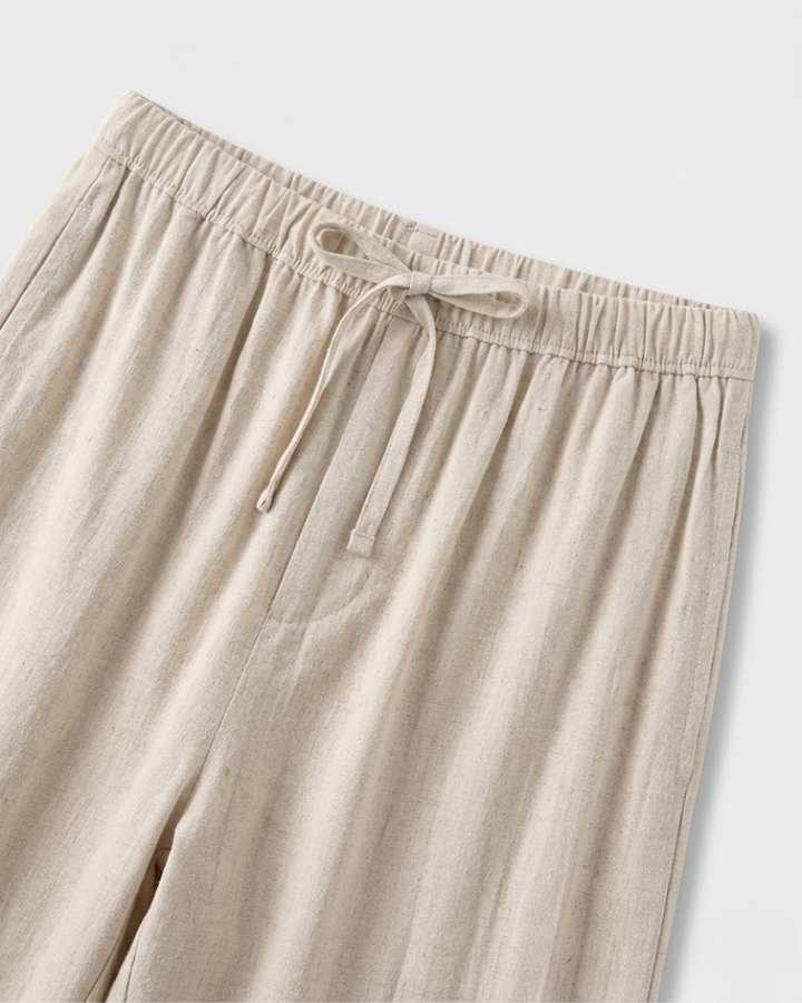Tailored Pleated Linen Pants