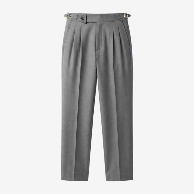 Double-Pleat Relaxed Tapered Pants