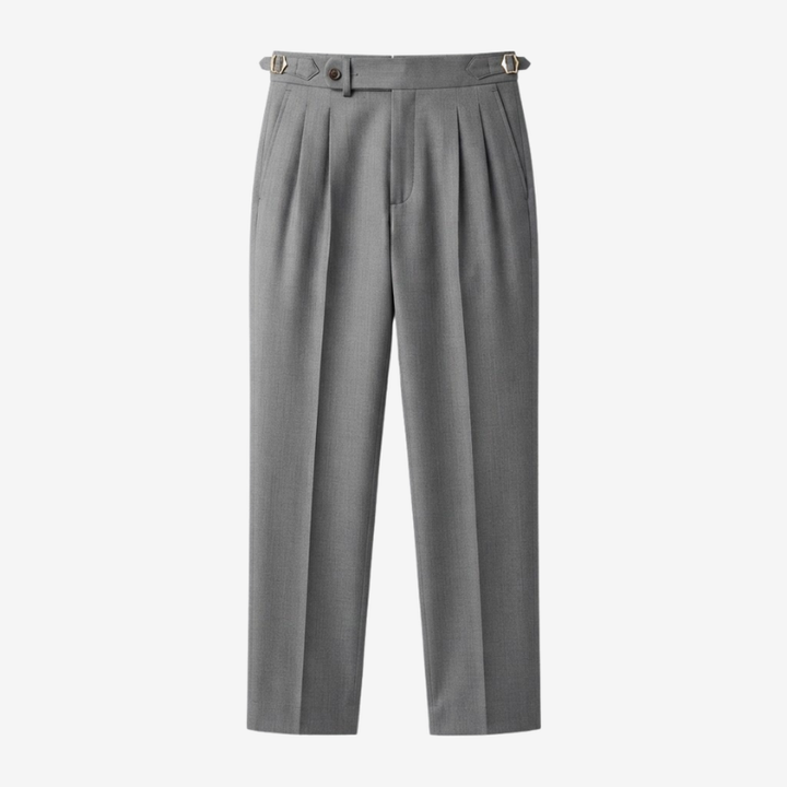 Double-Pleat Relaxed Tapered Pants