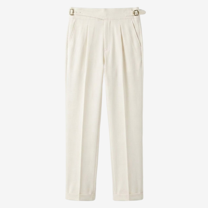 High-Rise Pleated Tailored Trousers