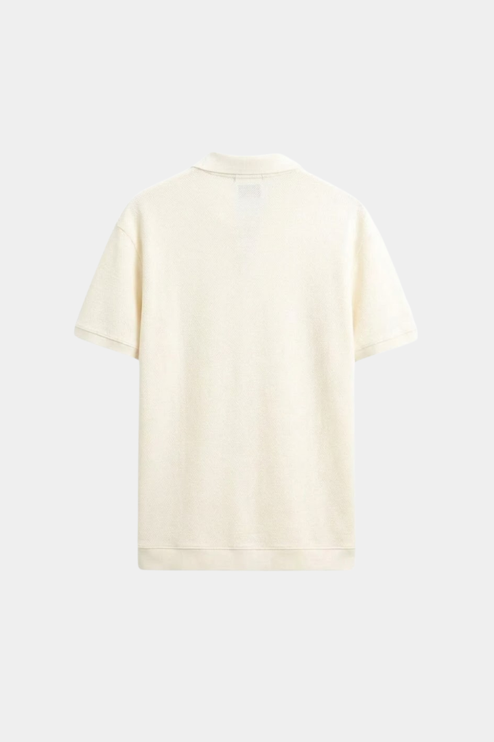 LEON Premium Knit Open-Collar Polo Shirt