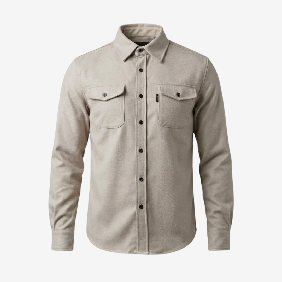 Classic Button-Up Overshirt with Chest Pockets